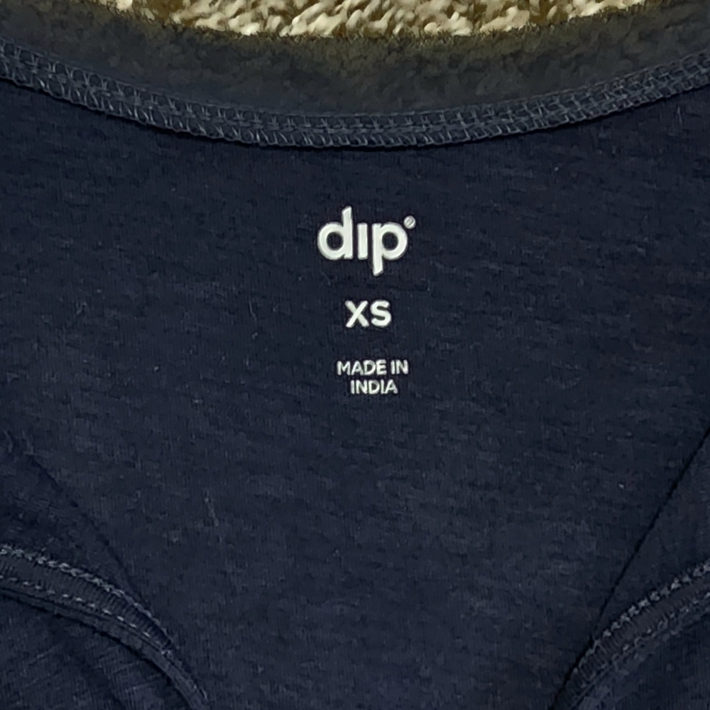 Dip Embroidered Sleeveless Navy Tunic Top - XS - Picture 6 of 8